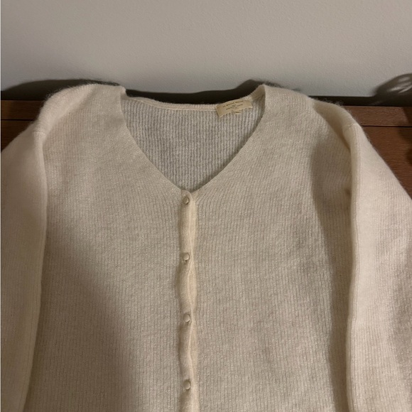 Sezane Cream Cardigan Sweater - Picture 5 of 5